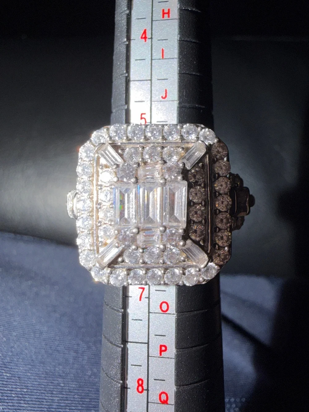 JTV Bella Luca Diamond Stimulant/CZ Sterling silver Ring size 6